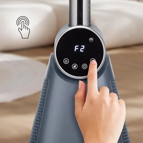 Ufesa ▫️ TK50 Ventilador de torre sem pás, silencioso, 50 W, 3 velocidades, 3 modos, comando à distância, 97 cm de altura, oscilação de 40º, temporizador, ecrã tátil LED 5