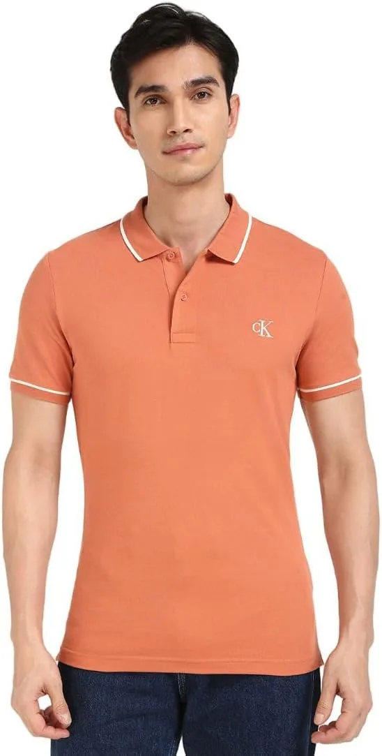 Calvin Klein ▫️ Polo de manga curta Jeans para homem