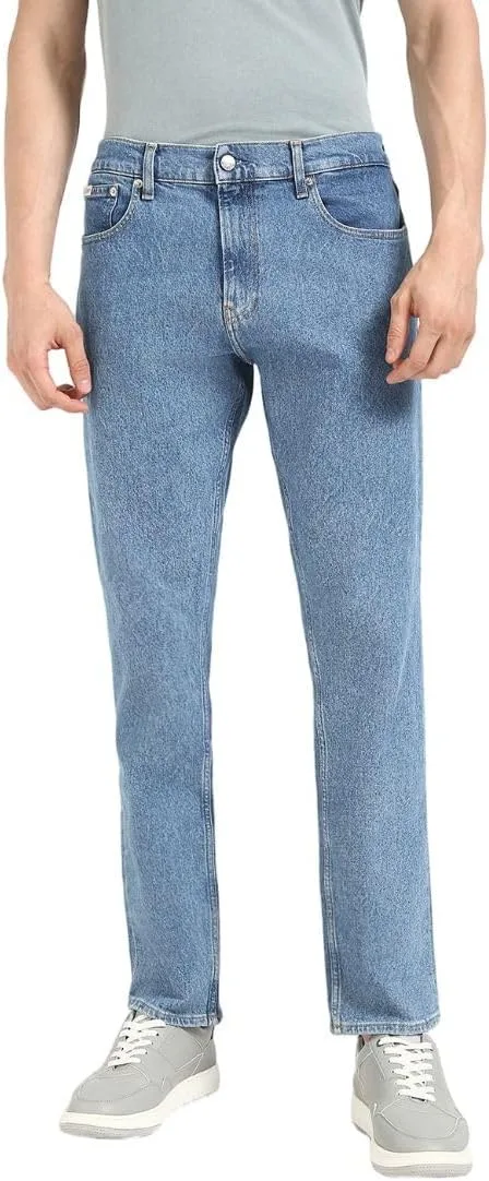 Calvin Klein ▫️ Calças de ganga de perna direita direita Slim para homem