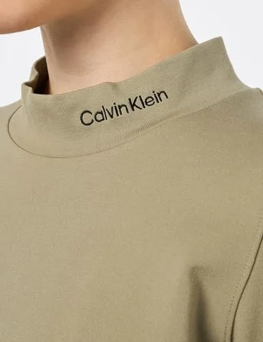 Calvin Klein ▫️ Camisola de manga comprida para mulher «Milano Logo Elastic Top» com gola virada 4