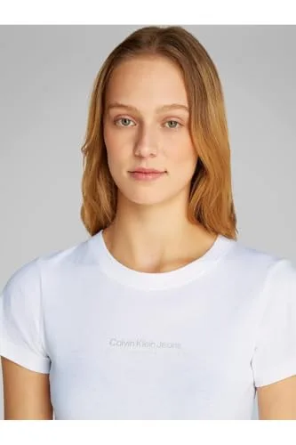 Calvin Klein Jeans ▫️ Calvin Klein Camiseta de manga curta para mulher Institutional Graphic Slim Fit 3