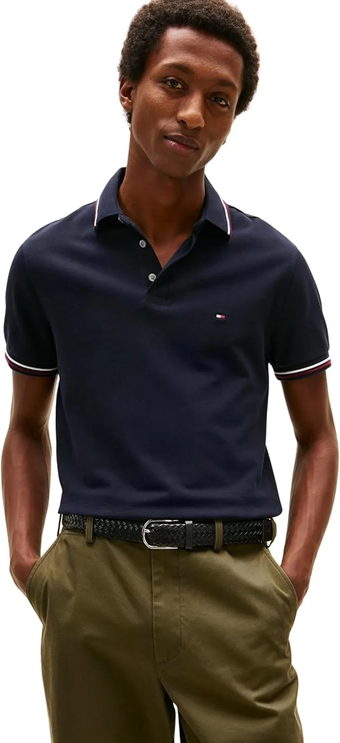 Tommy Hilfiger ▫️ Polo Tipped Slim Fit Mw0mw37346 Polo S/S para homem