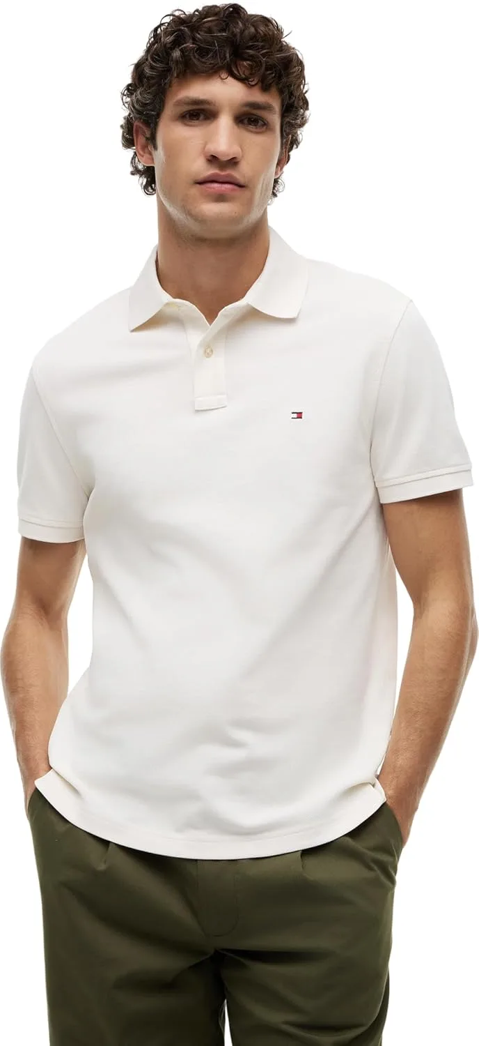 Tommy Hilfiger ▫️ Polo de manga curta para homem 1985, corte regular