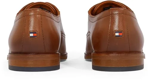 Tommy Hilfiger ▫️ Sapatos Derby para homem, em pele Thunit, com biqueira redonda 2