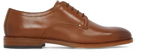 Tommy Hilfiger ▫️ Sapatos Derby para homem, em pele Thunit, com biqueira redonda 6