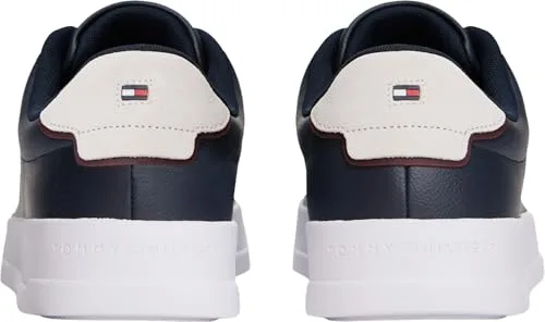 Tommy Hilfiger ▫️ Tênis Court para mulher, modelo Detail Essential, em pele 4