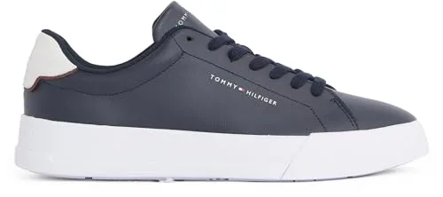 Tommy Hilfiger ▫️ Tênis Court para mulher, modelo Detail Essential, em pele 6