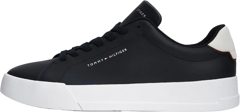 Tommy Hilfiger ▫️ Tênis Court para mulher, modelo Detail Essential, em pele