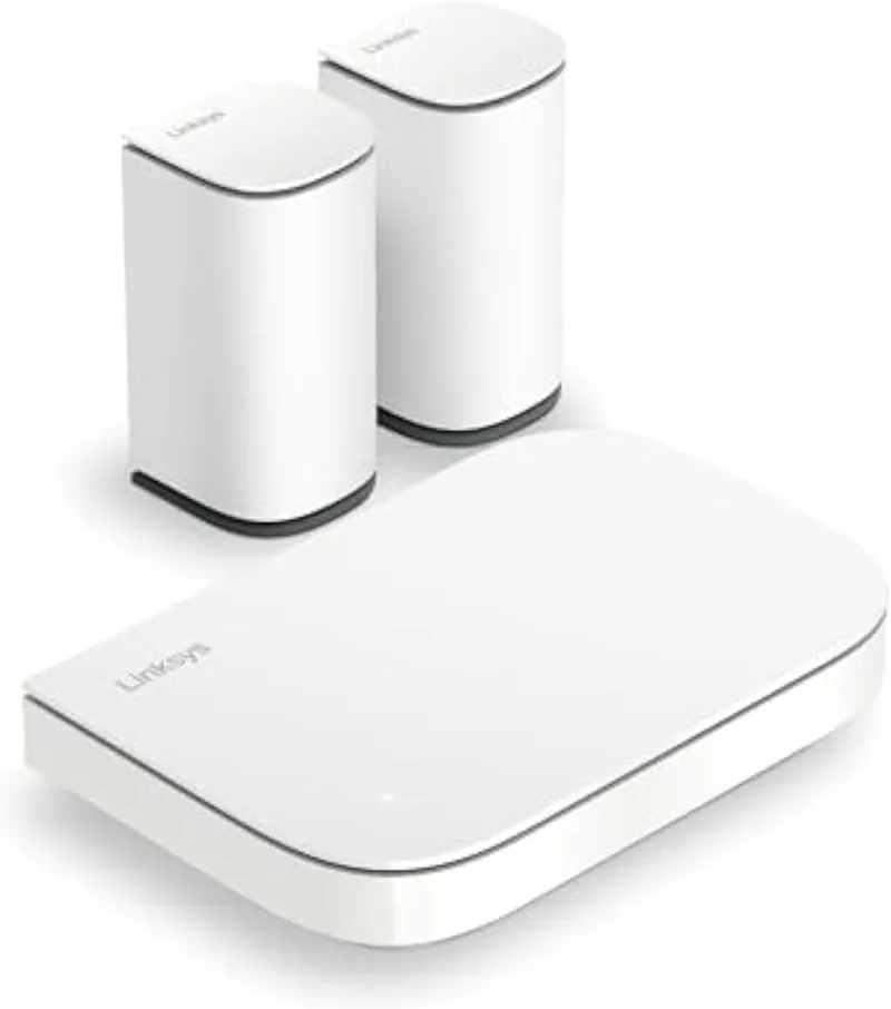 Linksys ▫️ Velop Micro 6 Dual Band Wi-Fi Mesh System, Router Wi-Fi 6, Velocidade até 3 Gbps, Alcance de 465 m2, Suporte para mais de 150 dispositivos, substitui o router e o amplificador