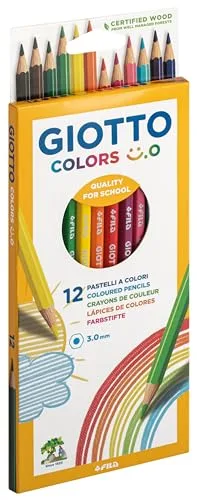 Giotto ▫️ Colors Smiley - Lápis de cor, cores variadas, 12 unidades 2