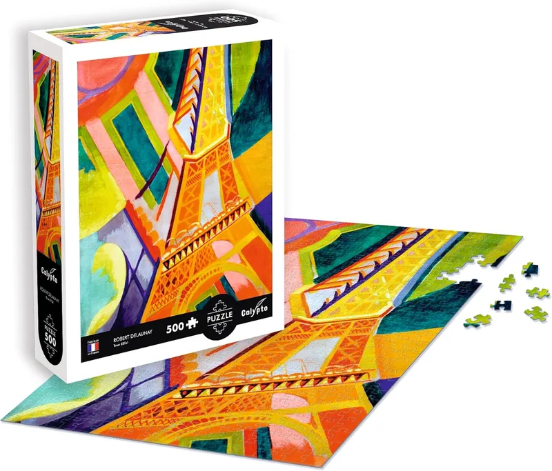Sentosphère ▫️ Sentosphere - Puzzle 500 peças - Torre Eiffel - Robert Delauney - Estilo "Poster" - Impressão aveludada - Rico em cores - 33 x 48 cm - Bela decoração