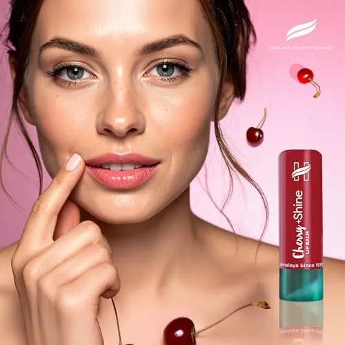 Himalaya ▫️ Bálsamo labial Cherry Shine com óleo de semente de cereja e vitamina E | Acabamento brilhante natural | Nutre, hidrata e protege os lábios, 4,5 g 6
