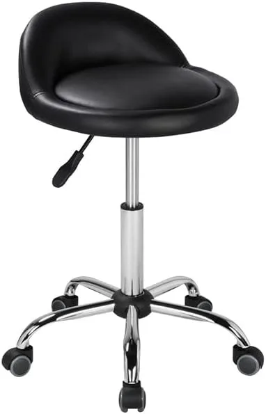 Yaheetech ▫️ Conjunto de 2 bancos de sala giratórios e ajustáveis em altura, com rodas, 59-70 cm, preto