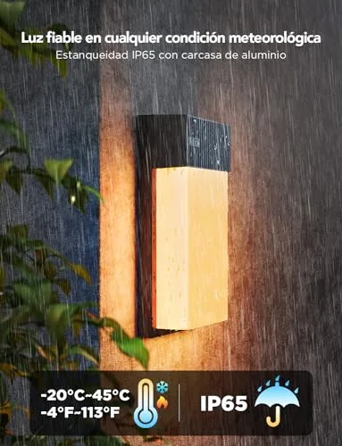 Govee ▫️ Apliques de Exterior RGBIC, 1500 lm, IP65, Conjunto de 2 | 2700 K–6500 K Apliques de Parede para Exterior, 45 modos de cena, DIY, Matter/Alexa/Google, alpendre, varanda, terraço 5