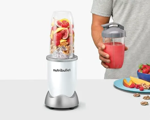 NutriBullet ▫️ Pro 900 Watt, liquidificador pessoal, liquidificador multifuncional, copo de 700 ml, branco, NB904W 5