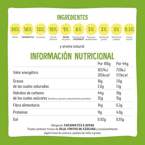 nākd. ▫️ Fruta & Fibra Maçã e Canela | Barras Raw | 16 x 44 g (704 g) 2