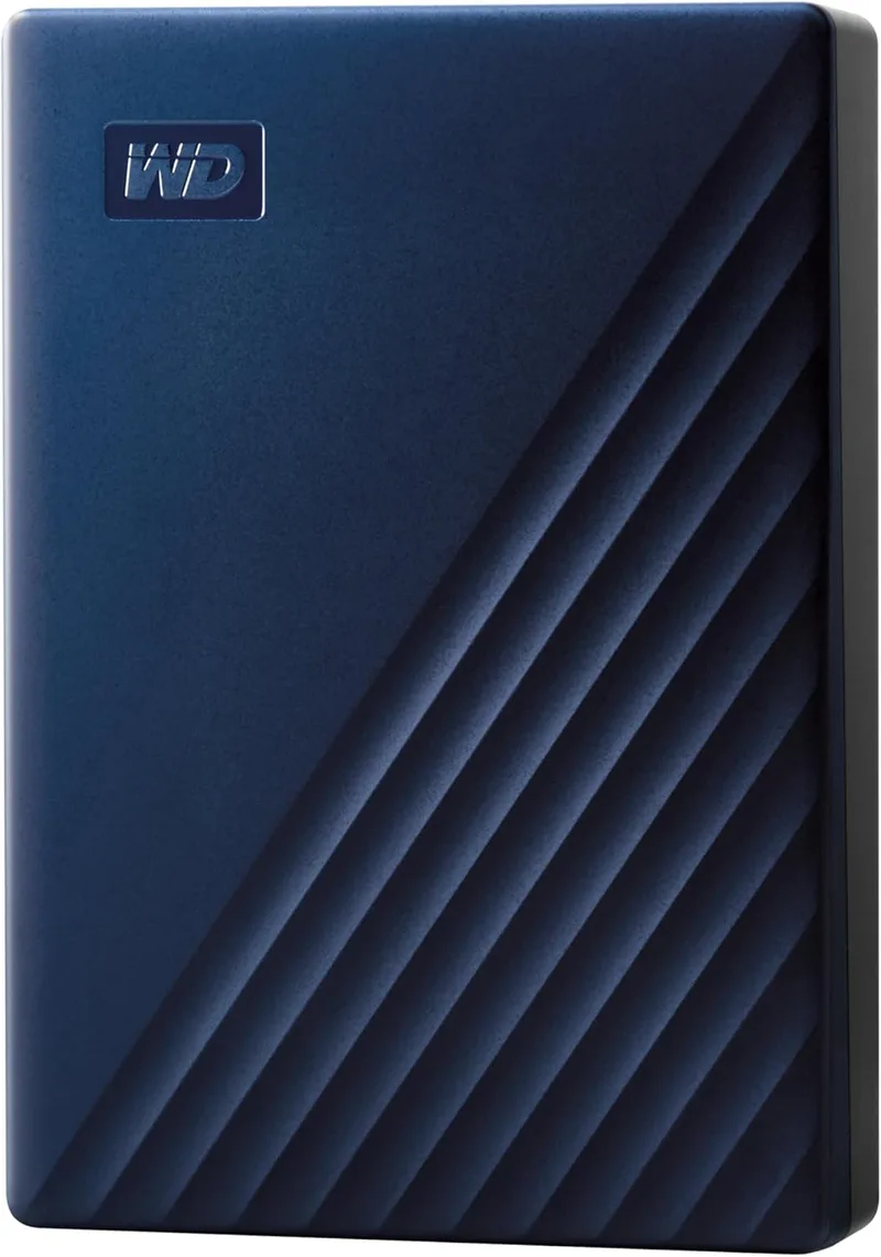 WD ▫️ 6TB My Passport for Mac, disco rígido externo portátil, USB 3.2 Gen 1/USB 3.0, cópia de segurança e proteção por palavra-passe, formatado para MacOS, azul