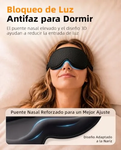 FACEMOON ▫️ Máscara de dormir 3D com peso, sem pressão nos olhos 2