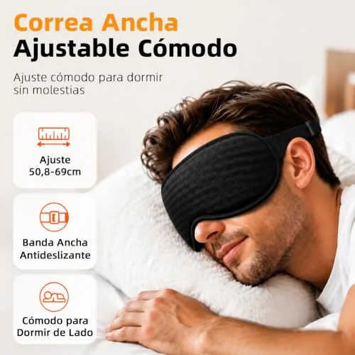 FACEMOON ▫️ Máscara de dormir 3D com peso, sem pressão nos olhos 5