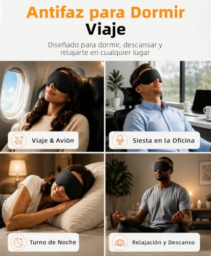 FACEMOON ▫️ Máscara de dormir 3D com peso, sem pressão nos olhos 7