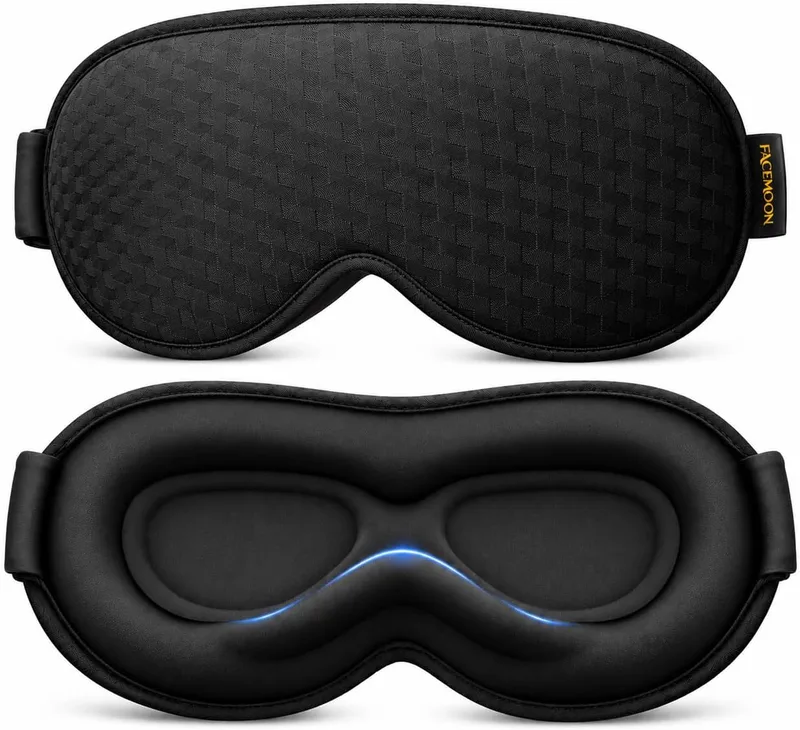 FACEMOON ▫️ Máscara de dormir 3D com peso, sem pressão nos olhos