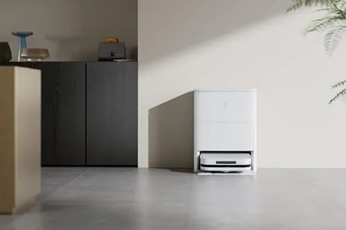ECOVACS ▫️ DEEBOT X5 Omni – Aspirador robô com estação «tudo em um», 12 800 Pa, ZeroTangle, limpeza de bordas adaptável TruEdge™, limpeza com água quente a 70 ℃ 7