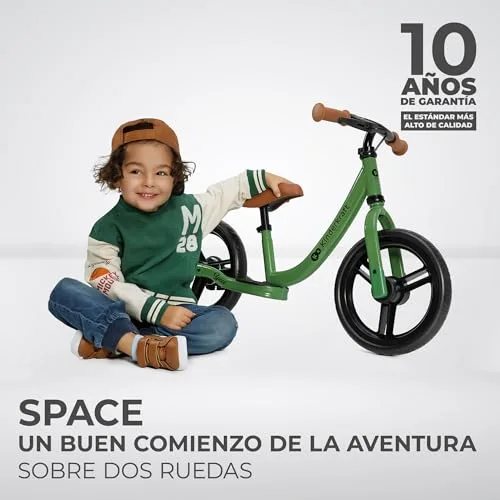 Kinderkraft ▫️ Space 2 – Bicicleta sem pedais, bicicleta para crianças de 2 anos, bicicleta de duas rodas, selim ajustável, com travão, leve, 3,6 kg, rodas com 28 cm de diâmetro, 35 kg 2