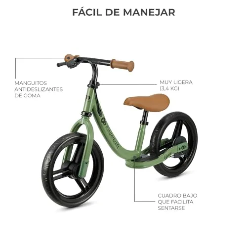 Kinderkraft ▫️ Space 2 – Bicicleta sem pedais, bicicleta para crianças de 2 anos, bicicleta de duas rodas, selim ajustável, com travão, leve, 3,6 kg, rodas com 28 cm de diâmetro, 35 kg 3