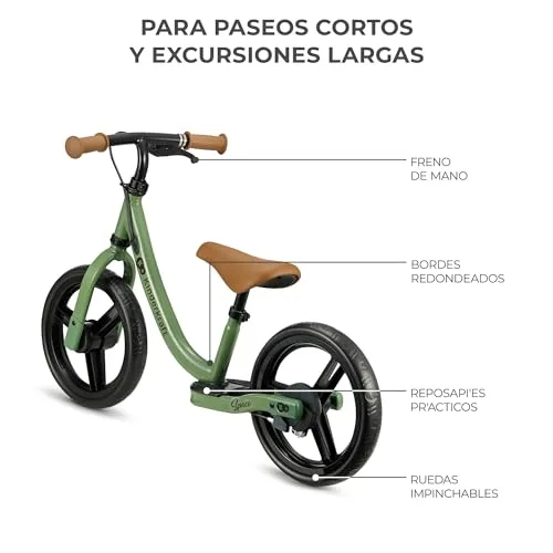 Kinderkraft ▫️ Space 2 – Bicicleta sem pedais, bicicleta para crianças de 2 anos, bicicleta de duas rodas, selim ajustável, com travão, leve, 3,6 kg, rodas com 28 cm de diâmetro, 35 kg 6
