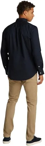 Tommy Hilfiger ▫️ Camisa para homem, Flex Poplin, imitação, cor sólida, corte regular 2