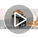 Amazon Basics ▫️ Tostadeira para 2 fatias, com 7 níveis de torragem e tabuleiro removível para migalhas, ranhuras extra largas, 800 W, preta 6
