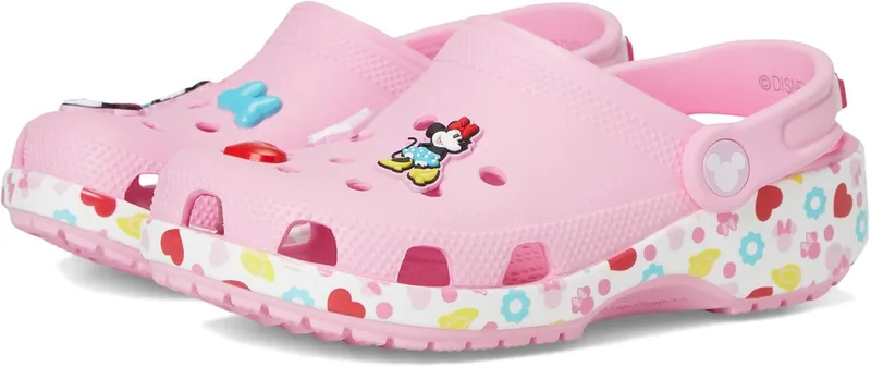 Crocs ▫️ Mickey Friends Minnie Classic Clog K, tamancos unissexo para crianças
