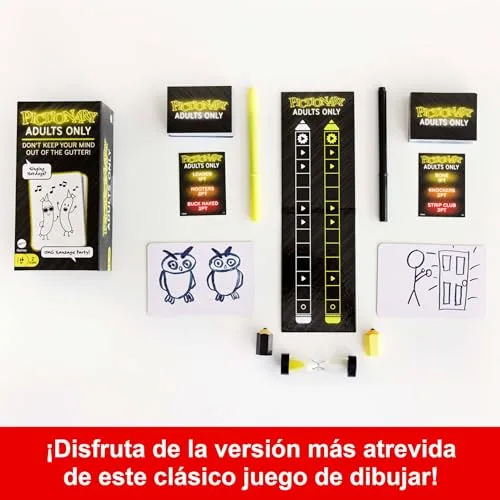 Mattel Games ▫️ Pictionary – Jogo para Adultos, maiores de 18 anos, 2 equipas 3