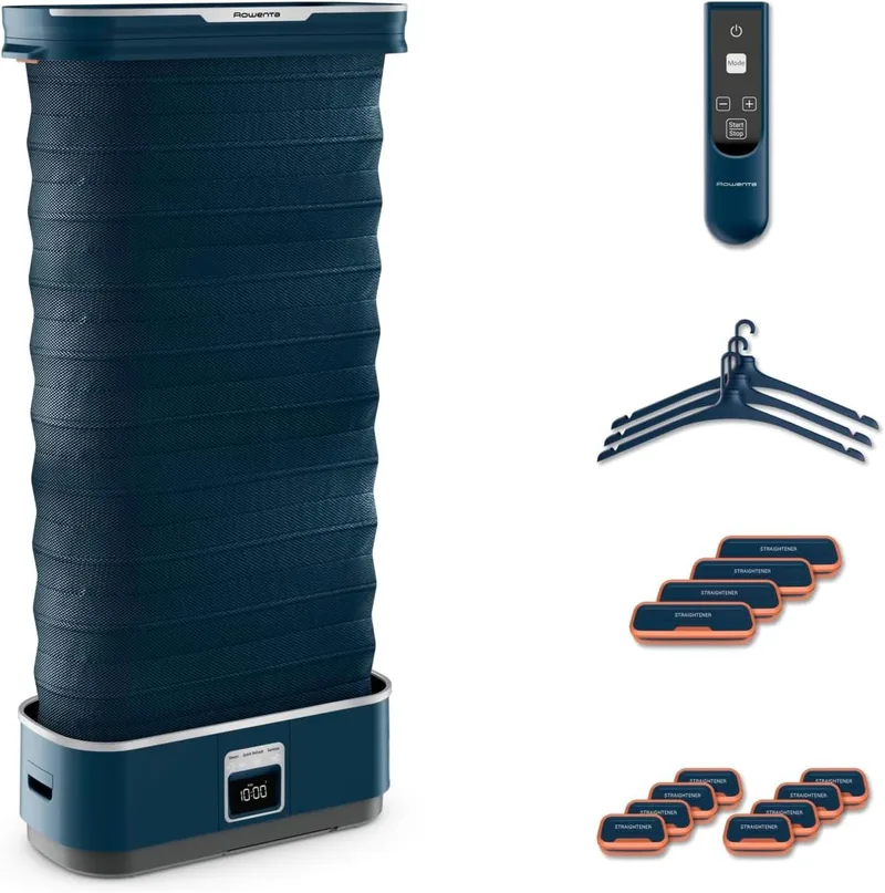 Rowenta ▫️ Care For You First - Robô de engomar de 1500 W, baixo consumo energético, elimina rugas, desinfeta, refresca e elimina odores, até 3 peças de roupa, design compacto, inclui acessórios, YR2020