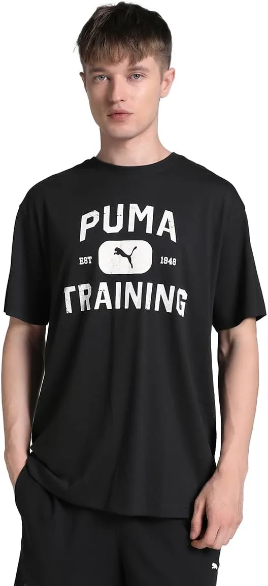 PUMA ▫️ Camisola M Graphics Train Logo Relaxed, Camisolas Unissexo para Adulto