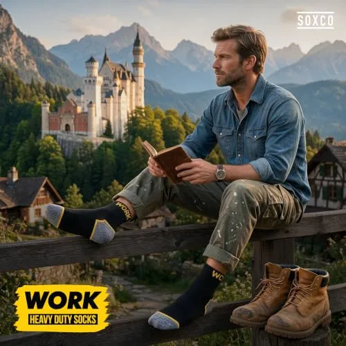 SOXCO ▫️ 10 pares de meias curtas de trabalho para homem WORK Socks 2
