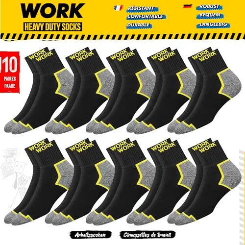 SOXCO ▫️ 10 pares de meias curtas de trabalho para homem WORK Socks 5