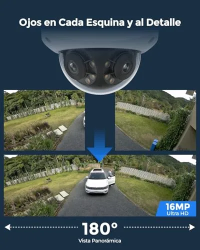 Reolink ▫️ Câmara de segurança exterior com PoE, 16 MP, UHD, visão panorâmica de 180°, Duo 3V PoE 2