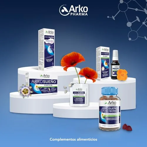 Arkopharma ▫️ Arkosueño Flexi-Dosis 60 Comprimidos, Melatonina 0,5 mg, Papoila 7