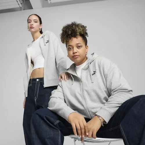 PUMA ▫️ Ess - Camisola com capuz e fecho de correr completo para menina, tamanho pequeno, com logótipo n.º 1 3