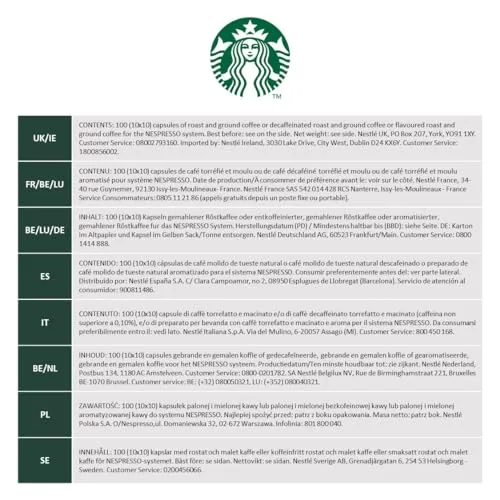 STARBUCKS ▫️ Espresso Roast Descafeinado da Nespresso, Cápsulas de Café de Torra Intensa 10 x 10 (100 Cápsulas) 7