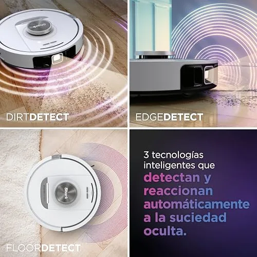 Shark ▫️ PowerDetect, Aspirador Robô, Esvaziamento Automático, Wi-Fi/Aplicação, Branco 2