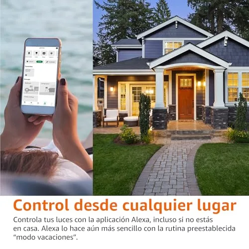 Amazon Basics ▫️ Lâmpada LED inteligente regulável, casquilho E27, branco suave, 8 W (equivalente a 60 W), funciona apenas com a Alexa, embalagem com 2 unidades 4
