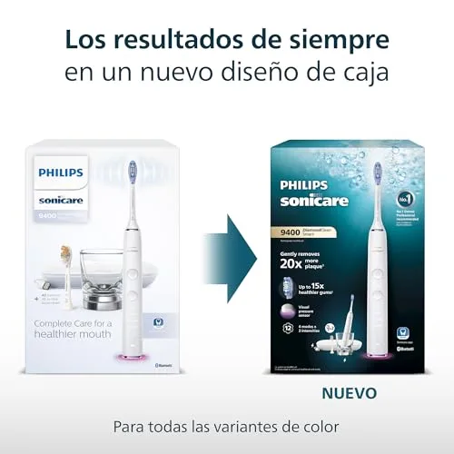 PHILIPS ▫️ Escova de dentes elétrica Sonicare DiamondClean Smart 9400, sónica com aplicação, sensor de pressão, 4 modos de escovagem e 3 níveis de intensidade, preta, modelo HX9918/89 6