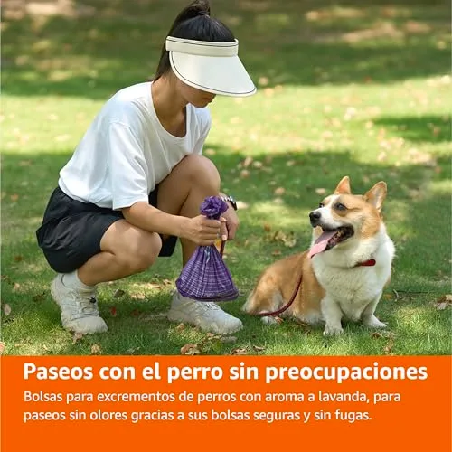 Amazon Basics ▫️ Sacos de lixo para cães sem dispensador, lavanda, 300 sacos (20 pacotes de 15 sacos) 5