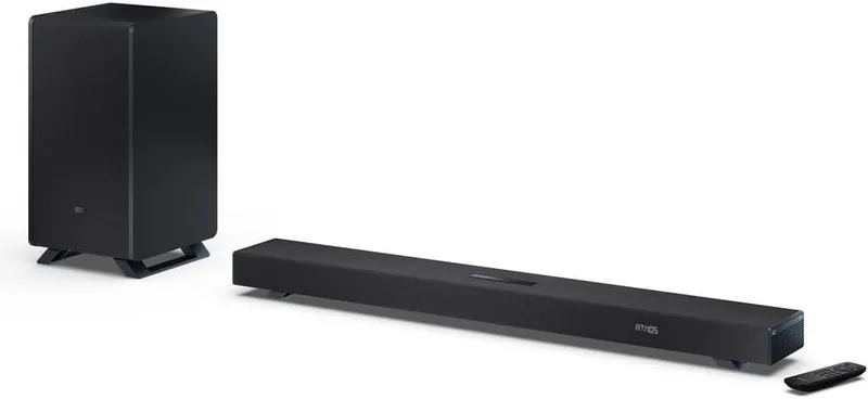 Sharp ▫️ Q Barra de Som para TV HT-SBW53121(BK) – Preto – 550 W, 3.1.2, Dolby Atmos