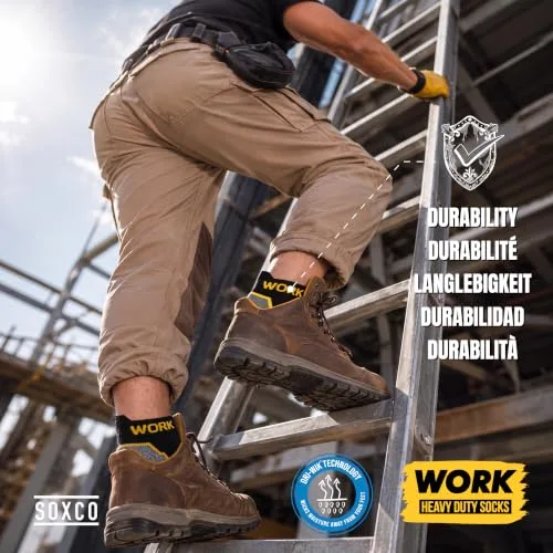 SOXCO ▫️ 10 pares de meias curtas para homem, para o trabalho – WORK Socks 5
