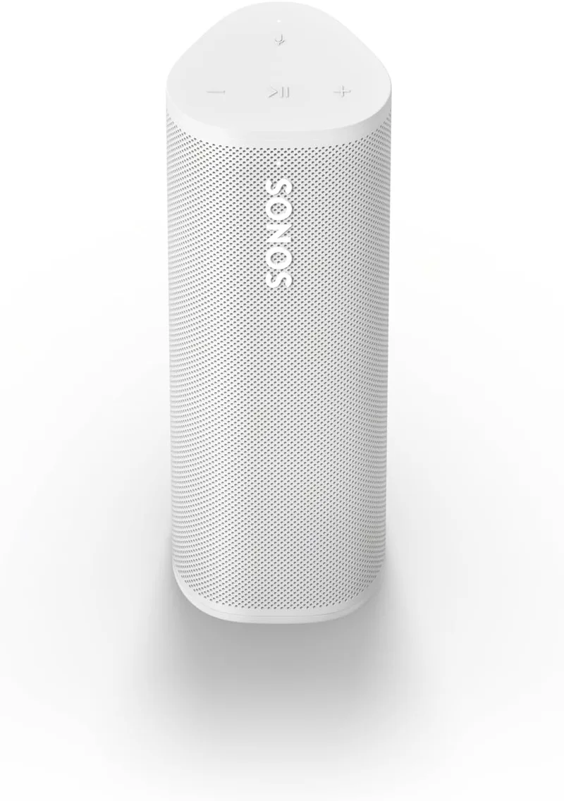 Sonos Roam 2 - Coluna portátil leve e à prova de água com Bluetooth, Wi-Fi, bateria com autonomia de 10 horas, controlo por voz e utilização no interior/exterior - Branco