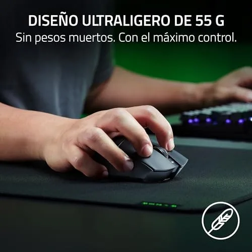 Razer ▫️ DeathAdder V3 HyperSpeed - Rato ergonómico sem fios ultraleve para e-Sports, com 26K dpi (55 g, revestimento suave ao toque, 100 horas de autonomia da bateria, HyperSpeed 8K Hz) Preto 2