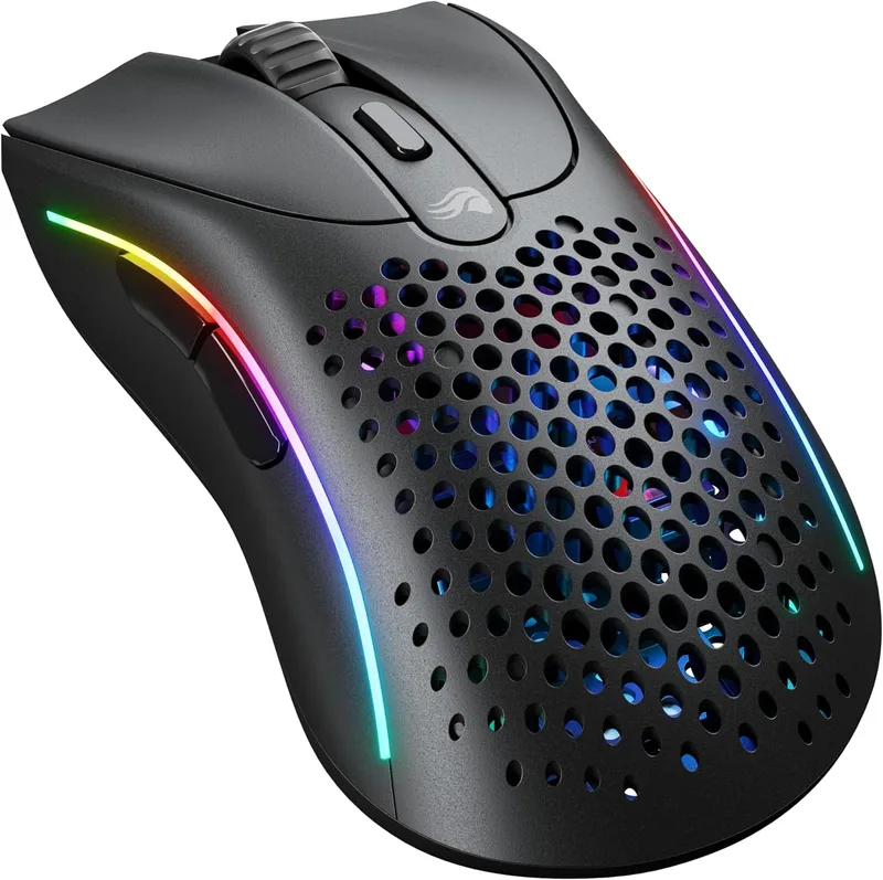 GLORIOUS ▫️ Gaming Model D 2 Wireless Gaming Mouse - Ergonómico, super leve 66 g, 210 h de duração da bateria, sensor ótico 26K, 6 botões programáveis, 80 milhões de cliques, FPS, MMO, MOBA - Preto